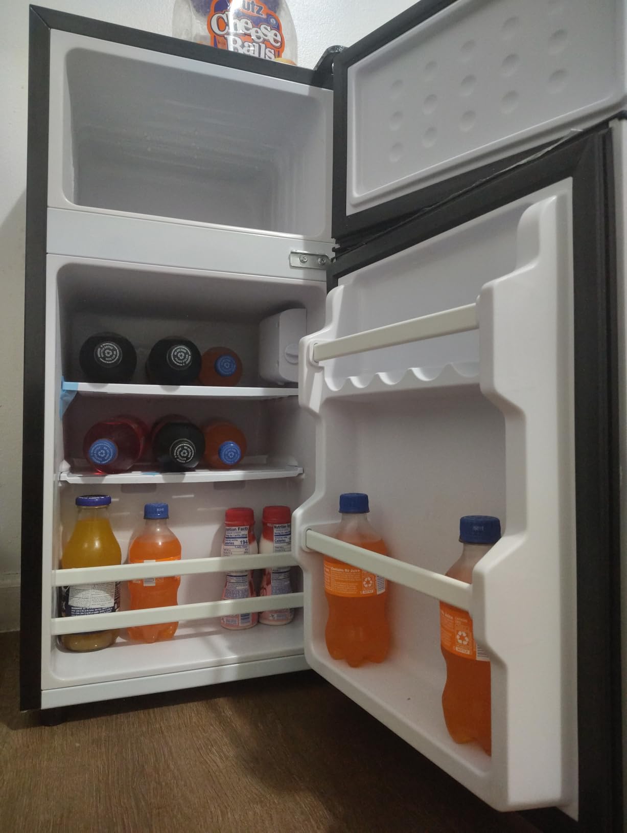 DEMULLER 45L Personal Double‑Door Mini Fridge With Freezer, Black customer photo 2