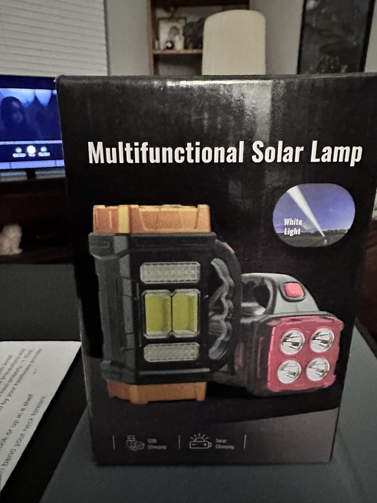 IFTHFOUR High Lumens Solar Flashlight - LED Work Light with USB-C Rechargeable, Waterproof, Multi-Function Flashlight & Lantern for Camping, Emergencies, and Outdoor customer photo 1