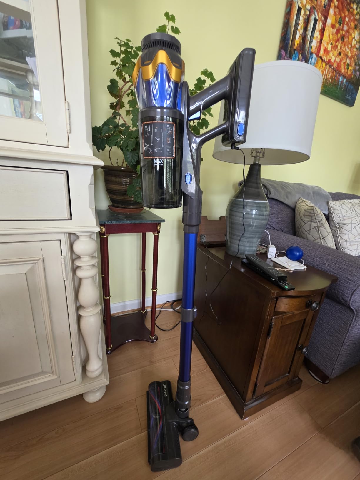 Cordless Vacuum Cleaner, Upgraded 650W 55KPA 70Mins Cordless Stick Vacuum Cleaner with Self-Standing and Touch Screen, Anti-tangle Wireless Vacuum, Vacuum Cleaners for Home/Pet Hair/Carpets/Floors customer photo 2