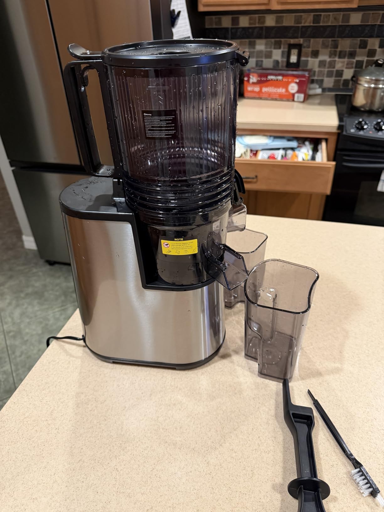 VITAPLUS Cold Press Juicer with Stainless Steel Auger, Lab-Certified Food-Safe, AC Motor, 5.8