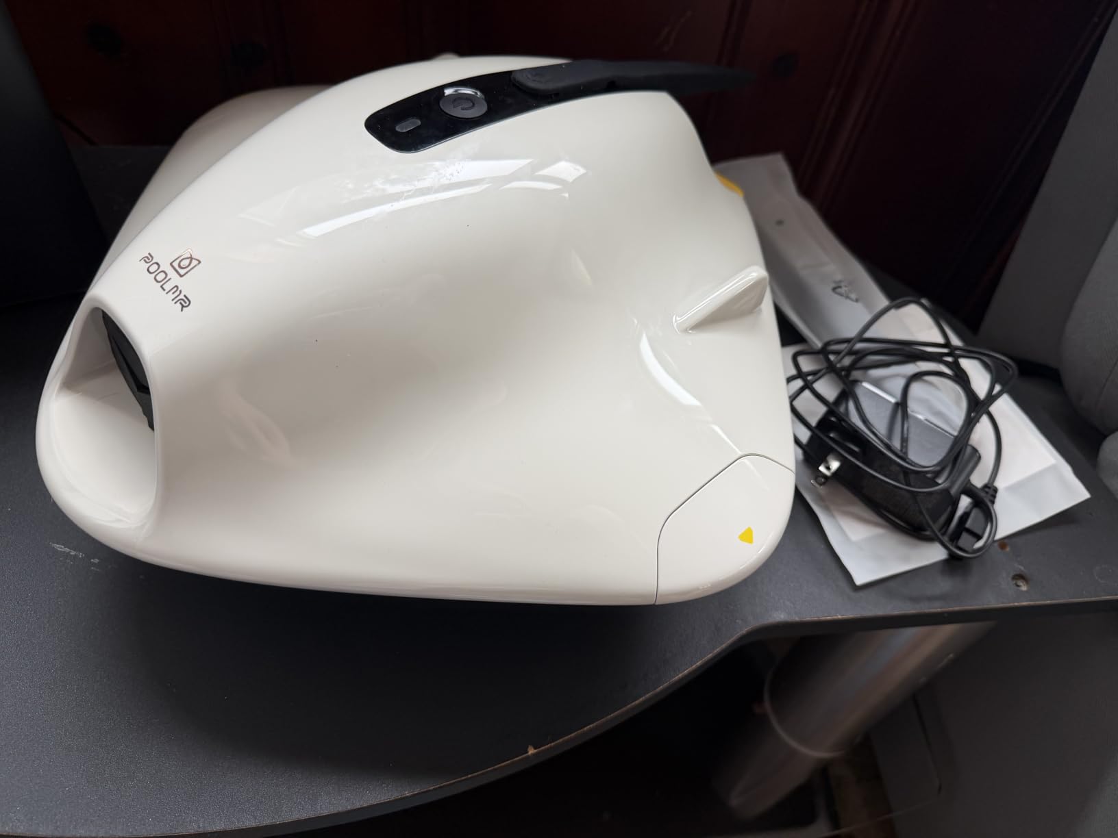 PoolMr Cordless Robot Pool Vacuum for Above Ground Pool,Grayish White customer photo 1