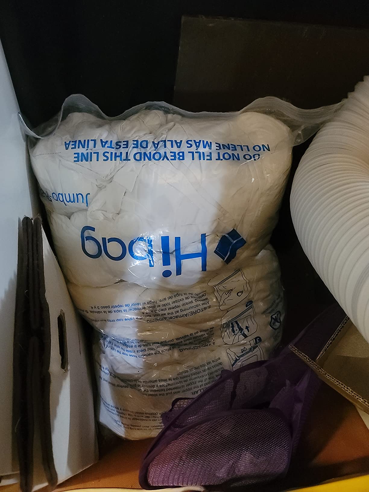 HIBAG Vacuum Storage Bags with Electric Pump, Vacuum Seal Bags for Clothing, Pillows, Blanket Bedding Comforters, 10 pack Jumbo customer photo 1