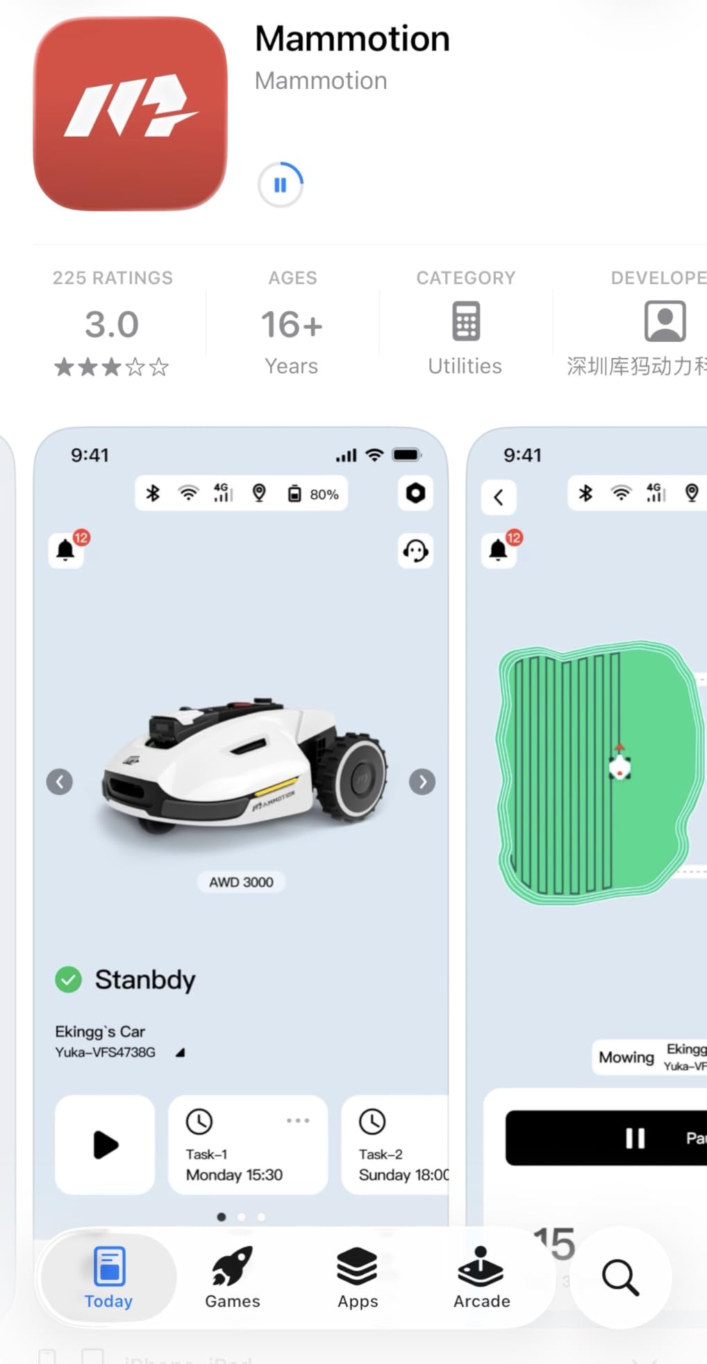 Mammotion LUBA 3 AWD 3000 Robot Lawn Mower with Cleaning Stand (Ship Separately), 360° LiDAR+NetRTK+AI Vision, AWD for 80% Slopes, 5400 sq.ft/h, Cutting Height 1.0