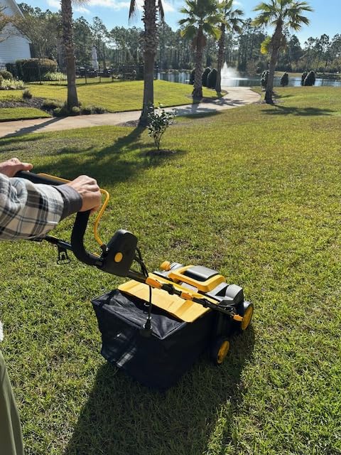 2026 Upgraded Electric Dethatcher Scarifier 16-Inch, EVEAGE 2-in-1 Lawn Dethatcher with 5-Position Depth Adjustment, 14.5-Gallon Collection Bag, Quick-Fold Lawn Scarifier for Healthy Lawn customer photo 1