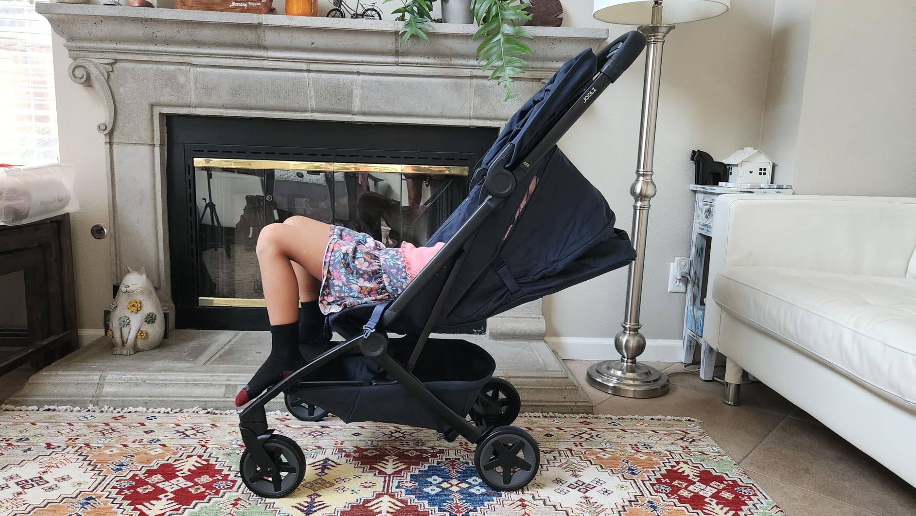 Joolz Aer2 Lightweight Travel Stroller for Baby & Toddler – One-Hand Fold, Compact Carry-On Airplane Approved, Reclining Seat, UPF 50+ Canopy, Travel Pouch, Baby Net – Calming Beige customer photo 2