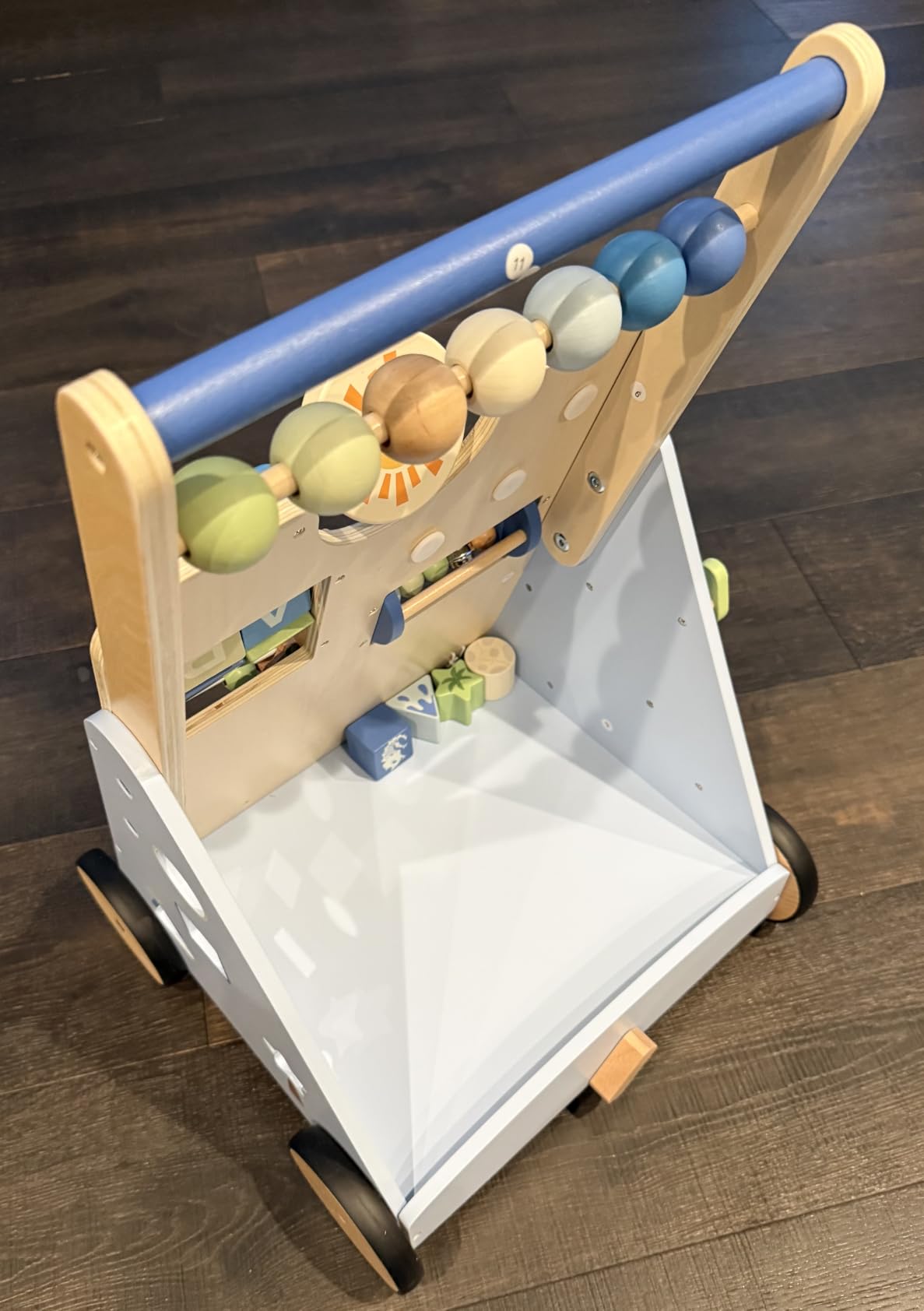 Lehoo Castle Unicorn Wooden Baby Walker, Adjustable Speed Baby Push Walker customer photo 1