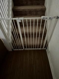 InnoTruth 29.6-39.1 in Wide Baby Gate for Stairs and Doorways, White customer photo 2