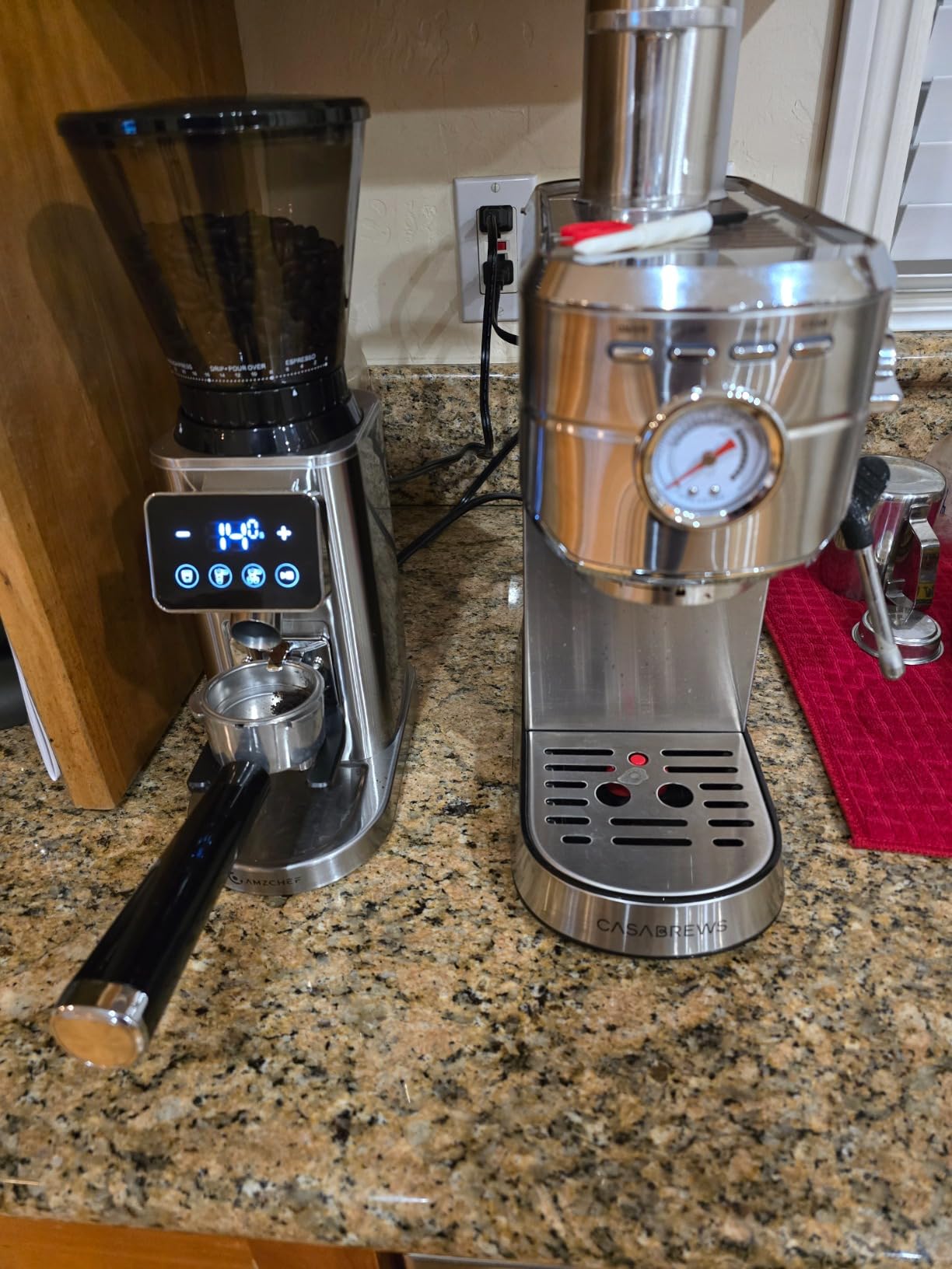 AMZCHEF 64mm Flat Burr Coffee Grinder, Espresso Grinder, 90 Grind Settings customer photo 2