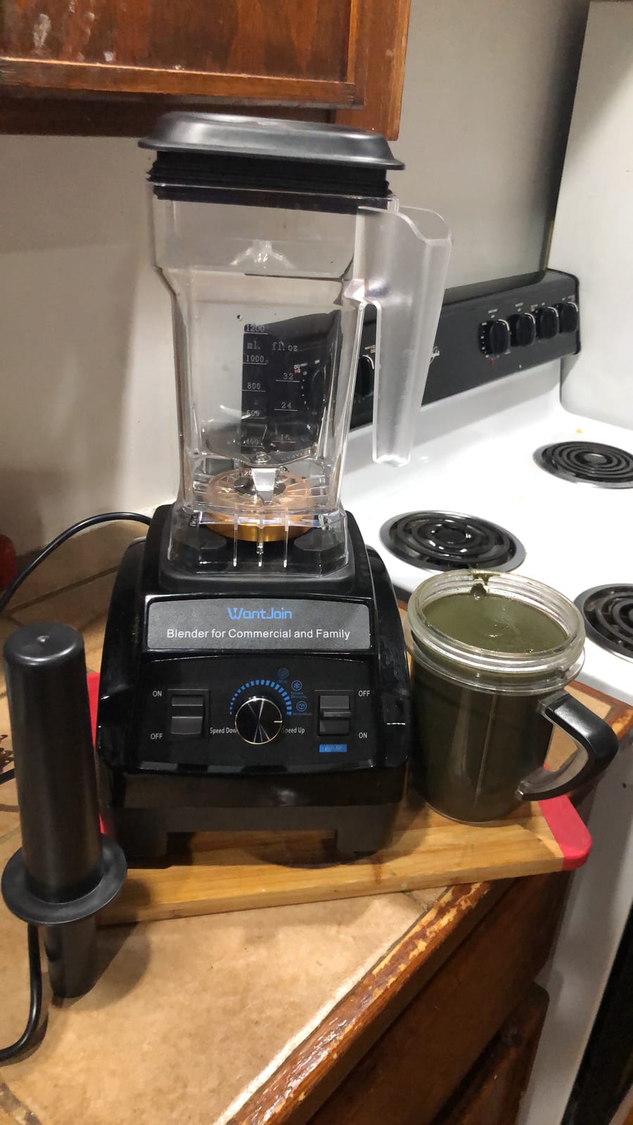 WantJoin Quiet Blender - 1800W 68OZ Commercial Blender with Brushless Motor Commercial Smoothies, Frozen Drinks, Self-Cleaning, Heavy-Duty Electric Countertop Blenders, Juice Ice Crushing in Bar Cafe customer photo 1