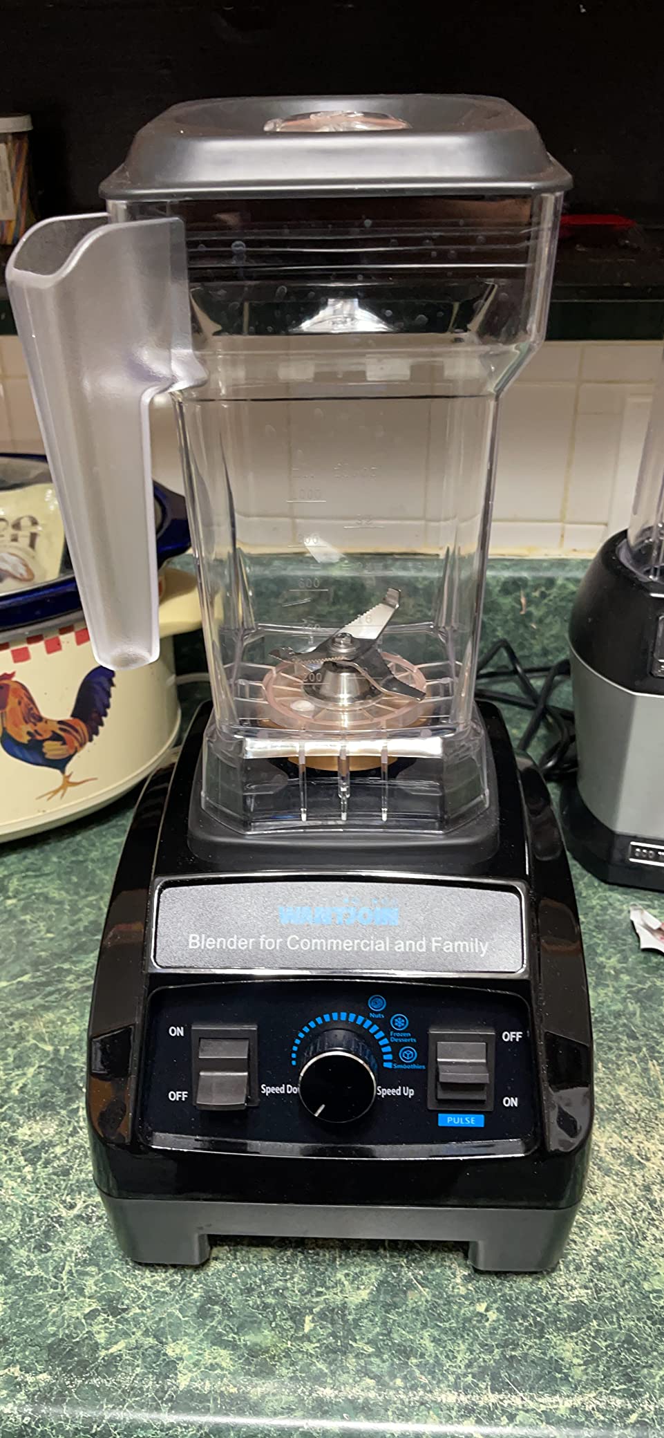 WantJoin Quiet Blender - 1800W 68OZ Commercial Blender with Brushless Motor Commercial Smoothies, Frozen Drinks, Self-Cleaning, Heavy-Duty Electric Countertop Blenders, Juice Ice Crushing in Bar Cafe customer photo 2