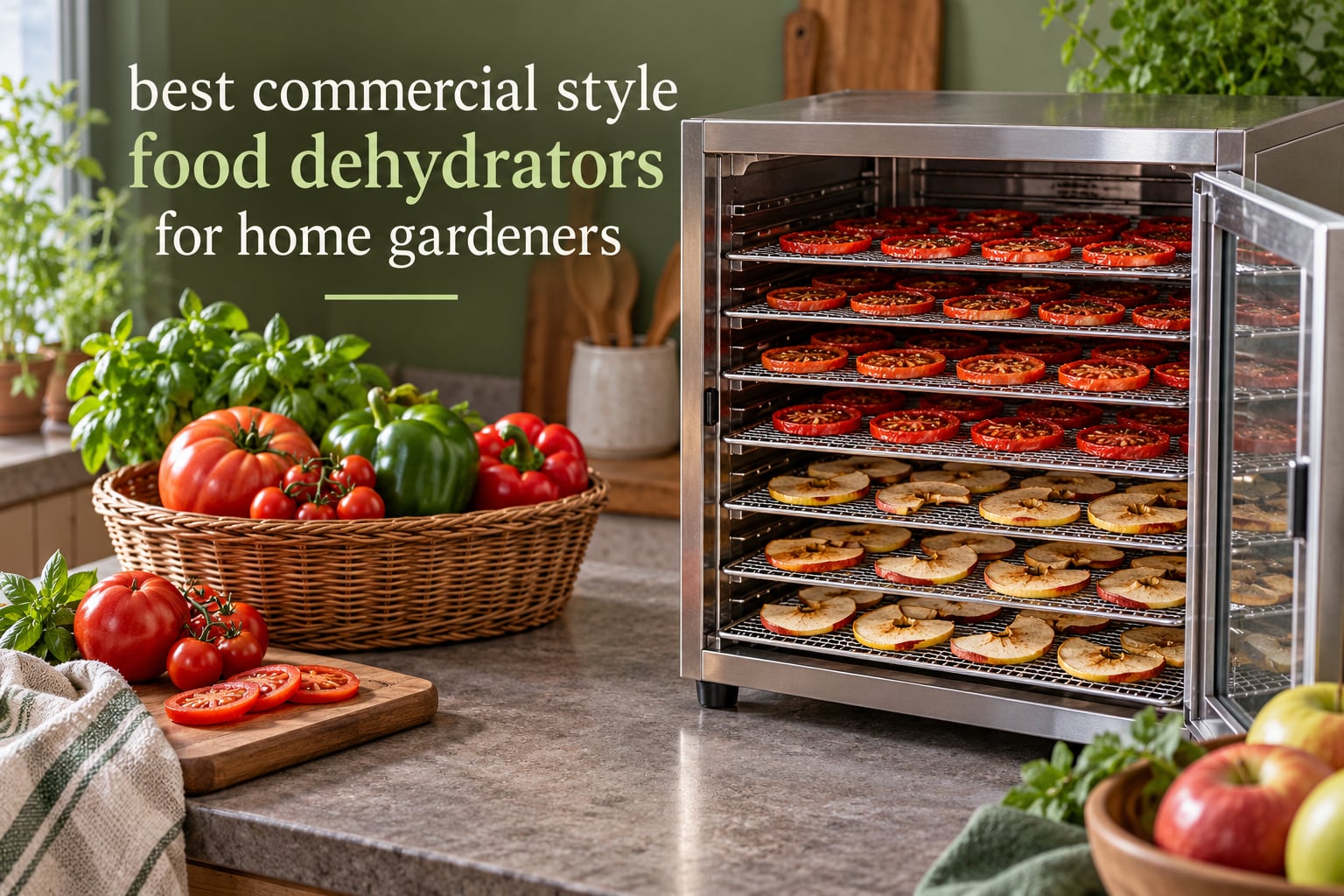 best commercial style food dehydrators for home gardeners