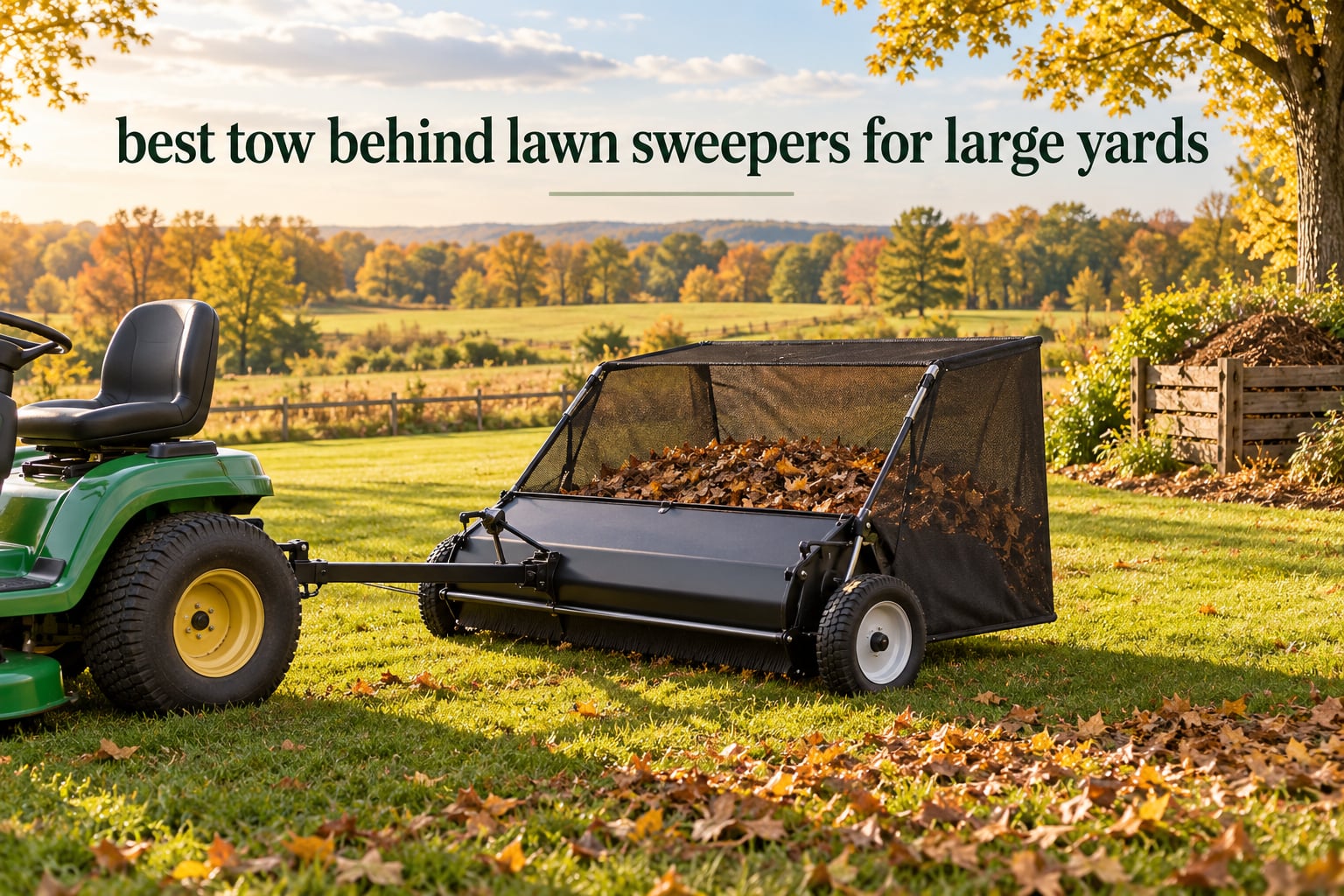 best tow behind lawn sweepers for large yards